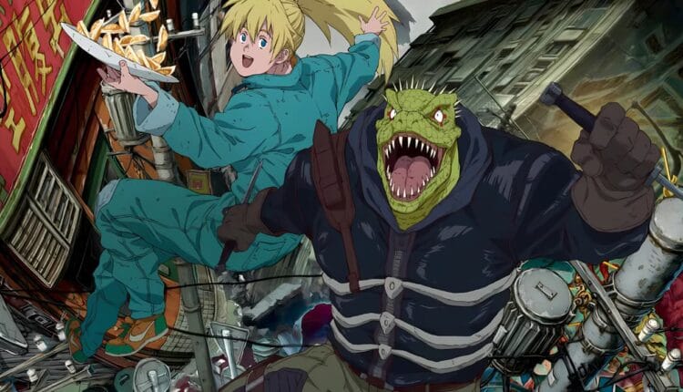 Imagem promocional da segunda temporada de Dorohedoro, com arte impactante e atmosfera sombria