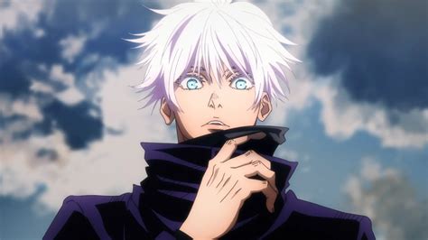 Satoru Gojo ativando os Seis Olhos - técnica herdada do Clã Gojo