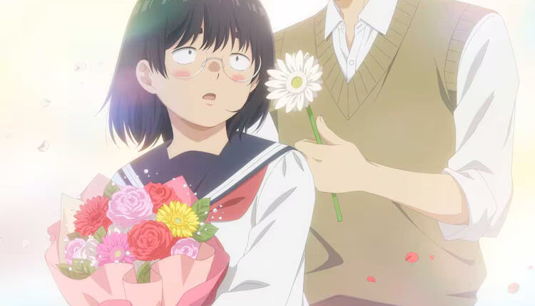 Imagem oficial de divulgação do anime April Showers Bring May Flowers com a protagonista Hana Tabata.