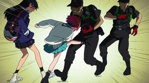 Imagem do episódio 5 de Mobile Suit Gundam GQuuuuuuX, com foco na personagem Machu em momento de reflexão após intensas batalhas.