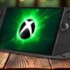 Visual conceitual do novo Xbox portátil da Microsoft com dock, inspirado no Nintendo Switch.