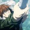 Imagem oficial do episódio 15 de Sakamoto Days destacando o confronto entre Sakamoto e o vilão Apart