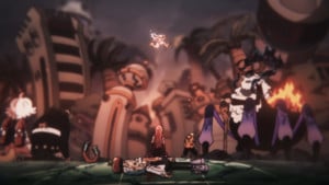 Imagem oficial do episódio 1141 de One Piece, destacando o retorno de Dorry e Brogy na batalha contra a Marinha.