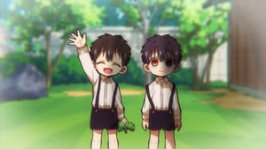 Imagem promocional oficial destacando Tsukasa e Amane no episódio 21 da segunda temporada de Toilet-Bound Hanako-kun.